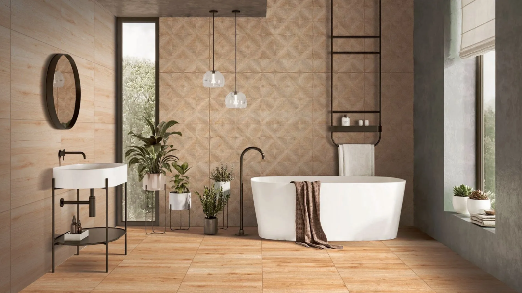 SARA WOOD DARK Matt Tiles (600x600mm) - Image 2