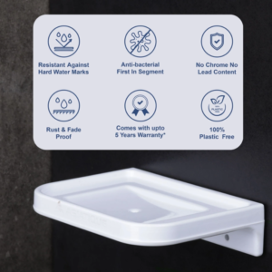 Semi Ceramic Soap Stand NX-501 | Wall Mounted Bathroom Soap Holder & Soap Dish | Modern Bathroom Accessory