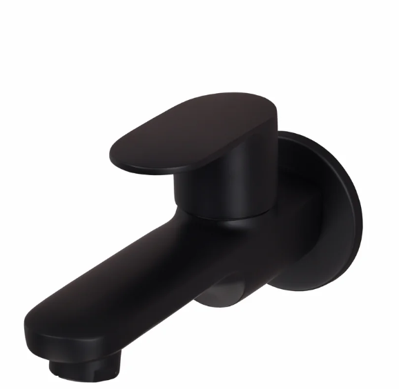 BIB COCK LONG BODY WITH WALL FLANGE – ORIENT BRUSH BLACK SERIES B-004M