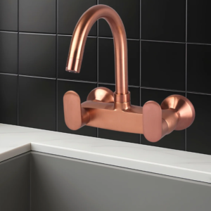 SINK MIXER WITH SWIVEL ‘J’ SPOUT WALL MOUNTED – ORIENT BRUSH ROSE GOLD SERIES (ORG-013 M)