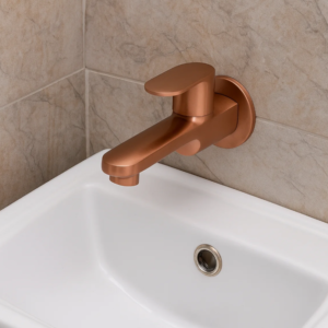 BIB COCK LONG BODY WITH WALL FLANGE – ORIENT BRUSH ROSE GOLD SERIES (ORG-004 M)