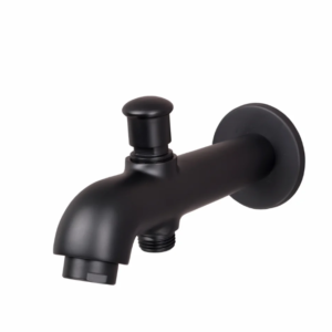 DIV. TIPON SPOUT WITH WALL FLANGE – FLORENT BRUSH BLACK SERIES (FB-026 M)