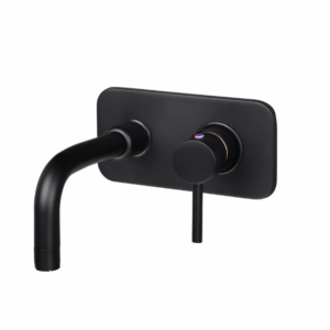 S/L BASIN MIXER WALL MOUNTED FULL SET – FLORENT BRUSH BLACK SERIES (FB-019 M)