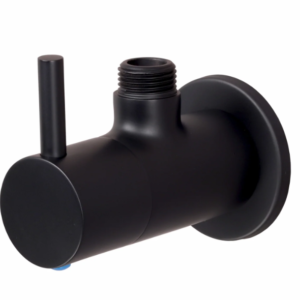 ANGLE COCK WITH WALL FLANGE – FLORENT BRUSH BLACK SERIES (FB-005 M)
