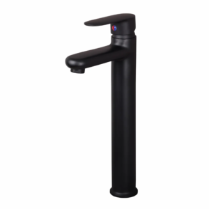 S/L BASIN MIXER WITH EXTENDED BODY & BRAIDED HOSES – ORIENT BRUSH BLACK SERIES (OB-009EX M)
