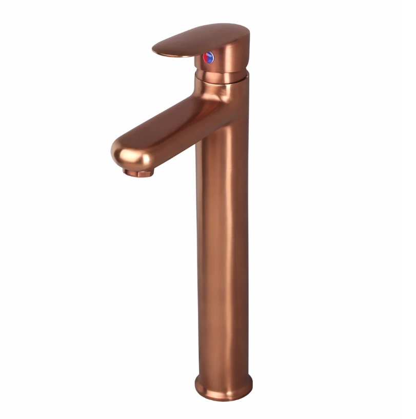 S/L BASIN MIXER WITH EXTENDED BODY & BRAIDED HOSES – ORIENT BRUSH ROSE GOLD SERIES (ORG-009EX M)