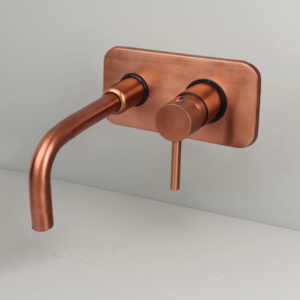 S/L BASIN MIXER WALL MOUNTED FULL SET – FLORENT BRUSH ROSE GOLD SERIES (FRG-019 M)