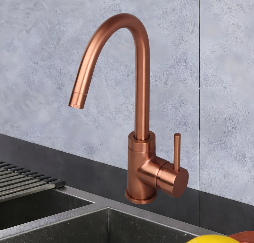 S/L SINK MIXER TABLE MOUNTED – FLORENT BRUSH ROSE GOLD SERIES (FRG-027 M)