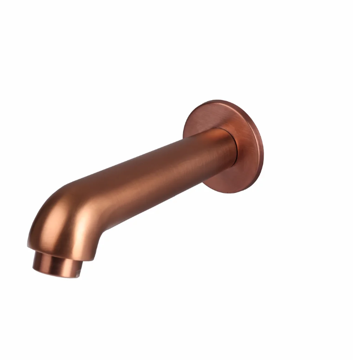 DIV. PLAIN SPOUT WITH WALL FLANGE – FLORENT BRUSH ROSE GOLD SERIES (FRG-025 M)