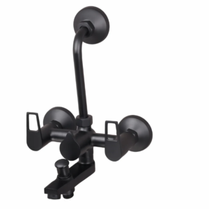 3 IN 1 WALL MIXER WITH PROVISION FOR TELEPHONE SHOWER & OVERHEAD SHOWER – BRONZE BRUSH BLACK SERIES (BB-018 M)