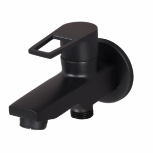 S/L 2 IN 1 BIB COCK WITH WALL FLANGE – BRONZE BRUSH BLACK SERIES (BB-015 S/L M)