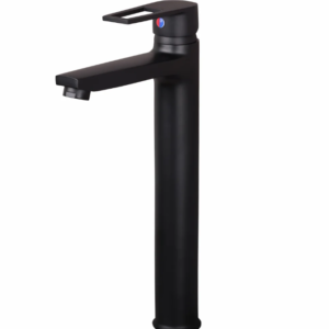 S/L BASIN MIXER WITH EXTENDED BODY WITH BRAIDED HOSES – BRONZE BRUSH BLACK SERIES (BB-009EX M)