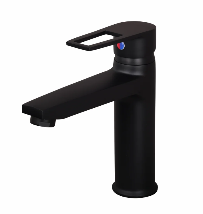S/L BASIN MIXER WITH BRAIDED HOSES – BRONZE BRUSH BLACK SERIES (BB-009 M)
