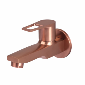 BIB COCK LONG BODY WITH WALL FLANGE – BRONZE BRUSH ROSE GOLD SERIES (BRG-004 M)