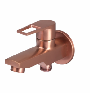 S/L 2 IN 1 BIB COCK WITH WALL FLANGE – BRONZE BRUSH ROSE GOLD SERIES (BRG-015 S/L M)